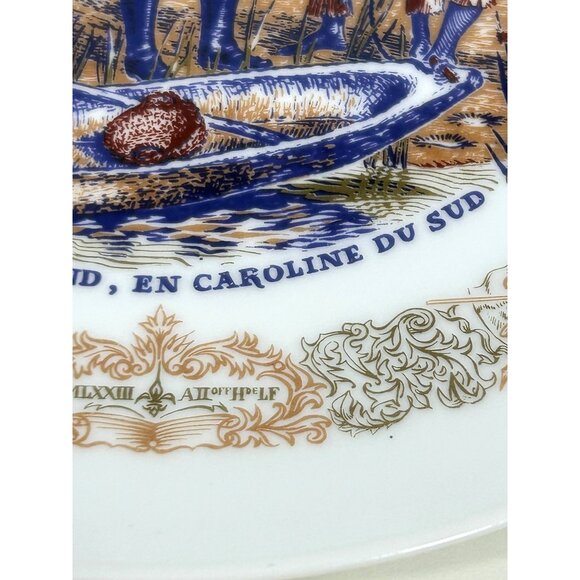D’Arceau Limoges Vtg Collector’s Plate Lafayette Legacy Baron de Kalb Historic 8 - Picture 9 of 14